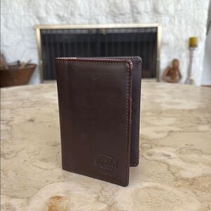 Herschel Supply Co. Raynor Bifold Passport Holder Card Case Brown Leather